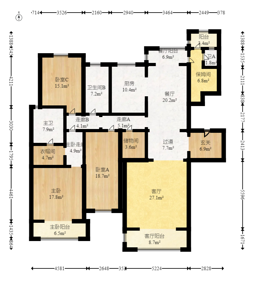 鑫远紫樾香山一期  5室2厅2卫    385.0万 鑫远紫樾香山一期  5室2厅2卫    385.0万户型图