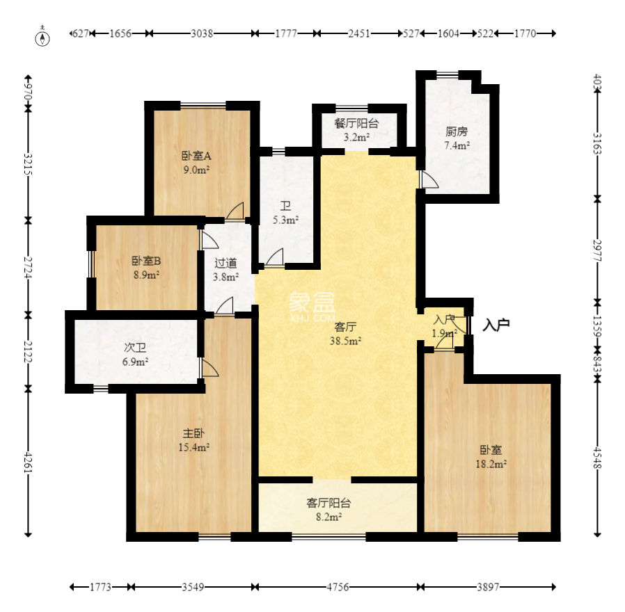 奥凯花园  4室2厅2卫   107.50万