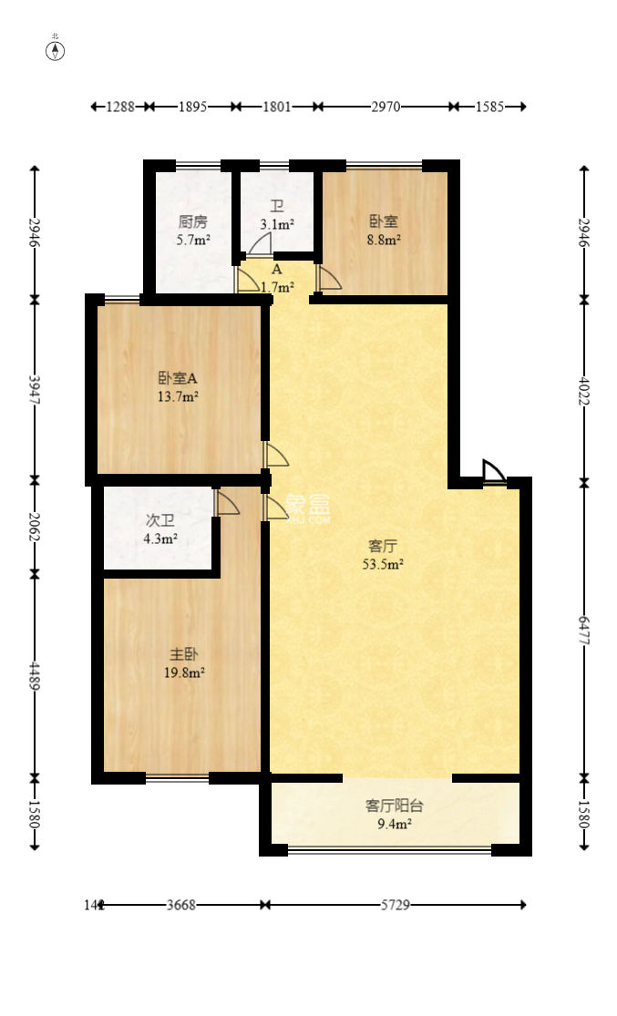 湘绣城  3室2厅2卫   58.00万