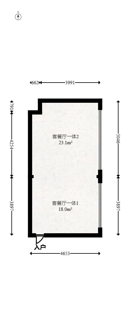 京武浪琴山三期（京武中心）  2室1厅1卫   62.80万室内图1