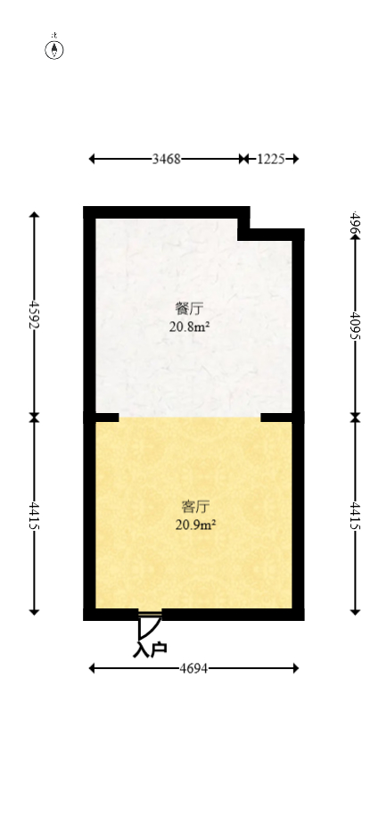 恒大城  1室1厅0卫   70.00万室内图1