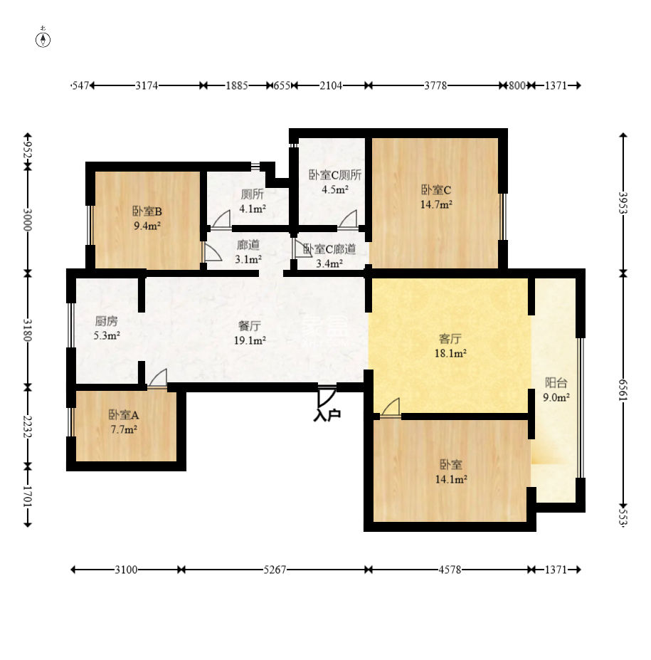 建發(fā)電建江山悅  4室2廳2衛(wèi)   158.00萬
