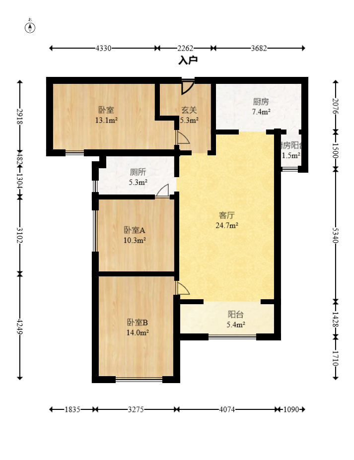 湘熙水郡(观澜海赋家园) 3室1厅1卫 95.0万 湘熙水郡(观澜海赋家园) 3室1厅1卫 95.0万户型图