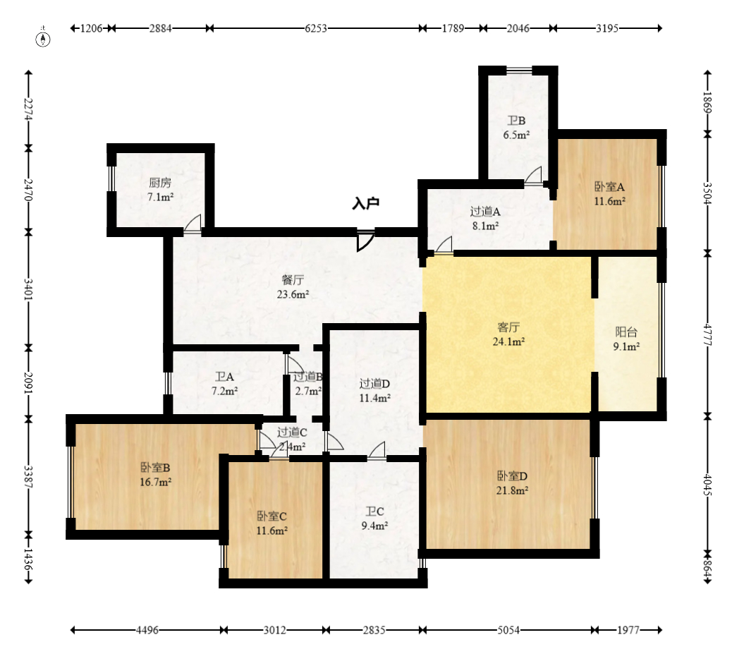 湘水郡(兴旺小爱同学) 3室2厅2卫 79.0万 湘水郡(兴旺小爱同学) 3室2厅2卫 79.0万户型图
