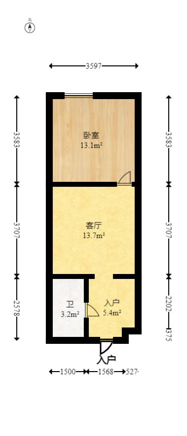 尚都花园城  1室1厅1卫    22.79万室内图1