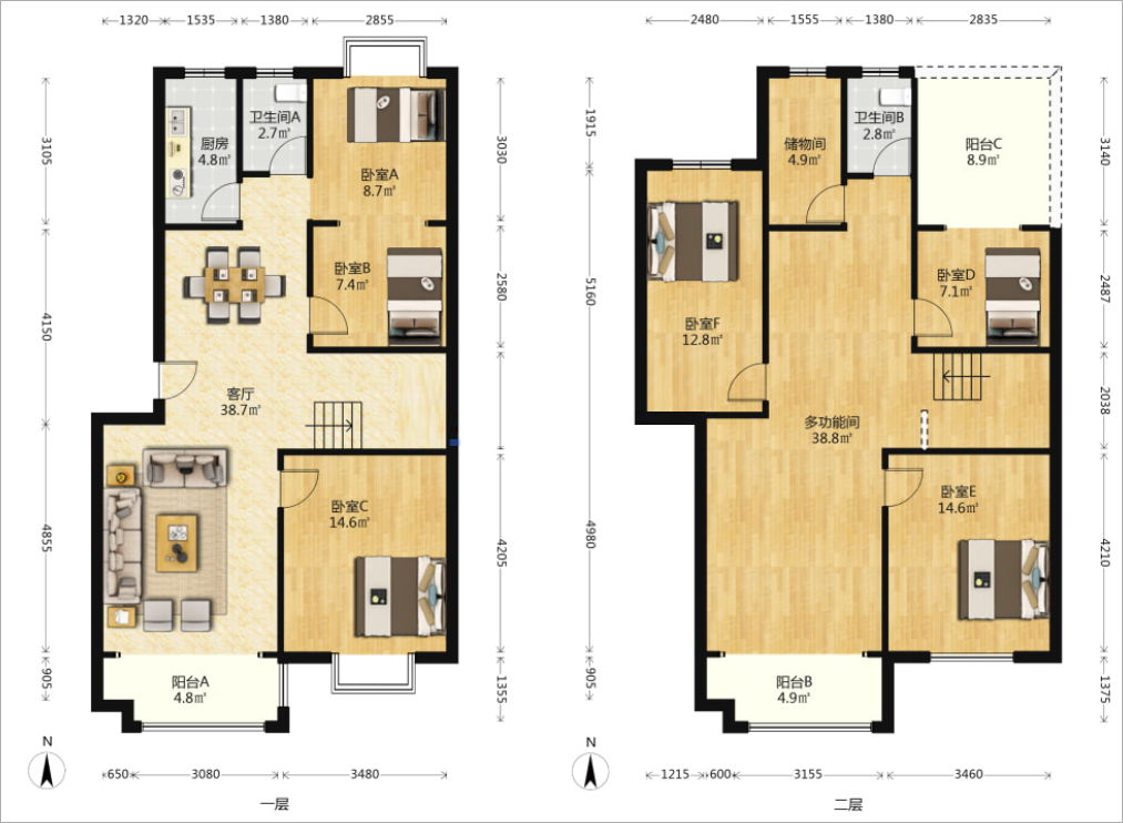 安泰小区 5室3厅2卫 55.0万 安泰小区 5室3厅2卫 55.0万室内图
