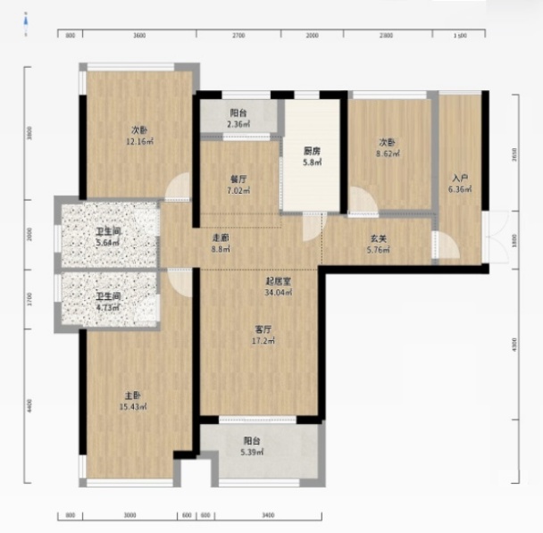 凯旋名门人民中路1006号 3室2厅2卫 55.0万 凯旋名门人民中路1006号 3室2厅2卫 55.0万室内图