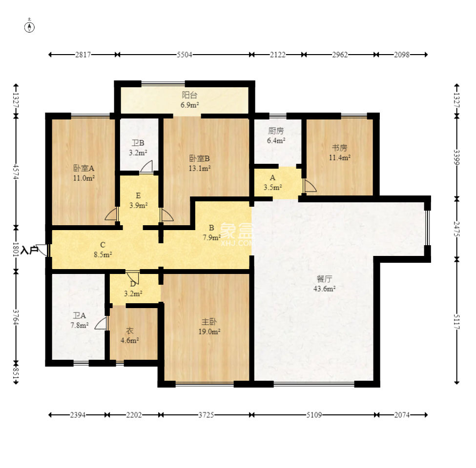 万科里金域国际  4室2厅2卫    500.0万