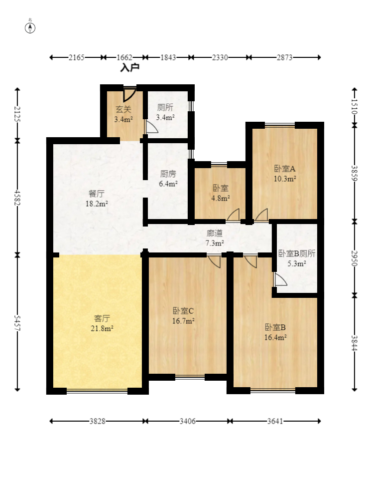 建发央著  4室2厅2卫   247.50万室内图1