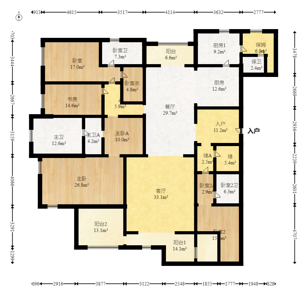 华远华中心 5室2厅2卫 650.0万 华远华中心 5室2厅2卫 650.0万户型图