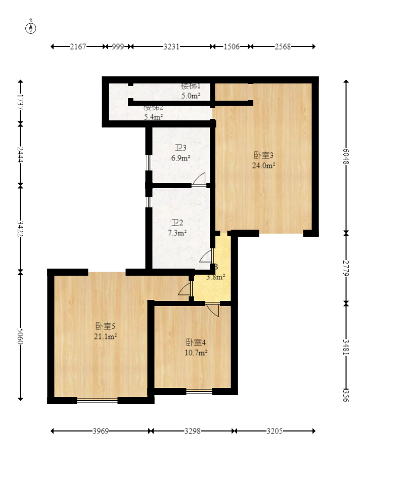 华盛家园  5室2厅2卫    102.0万 华盛家园  5室2厅2卫    102.0万户型图
