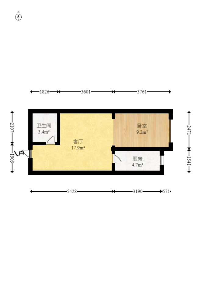 方略90公馆 1室1厅1卫 23.8万 方略90公馆 1室1厅1卫 23.8万户型图