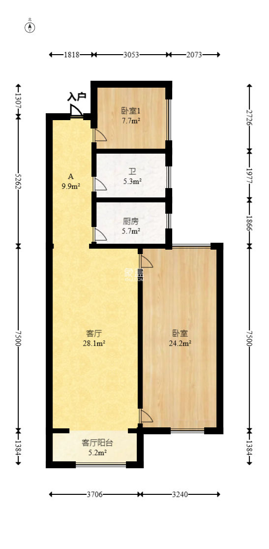 润屋美院  3室2厅1卫   95.00万