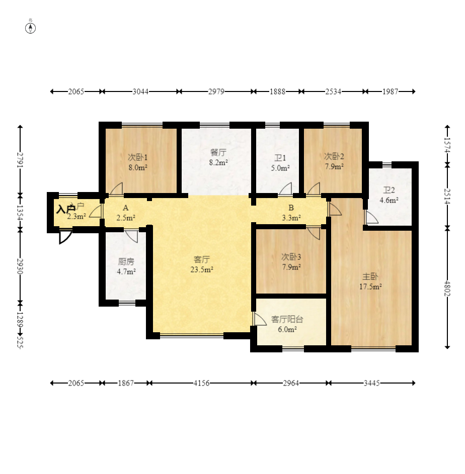 星湖湾二期高层  4室2厅2卫    95.0万 星湖湾二期高层  4室2厅2卫    95.0万户型图