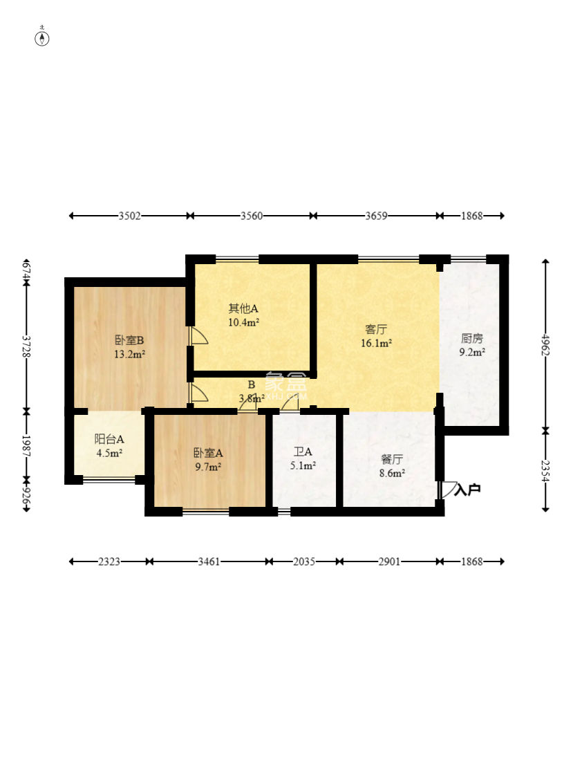 蓝光幸福满庭  3室2厅1卫   80.00万