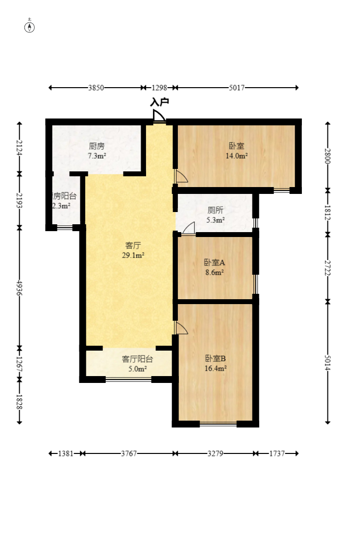 湘熙水郡(观澜海赋家园)  3室1厅1卫    97.0万 湘熙水郡(观澜海赋家园)  3室1厅1卫    97.0万户型图