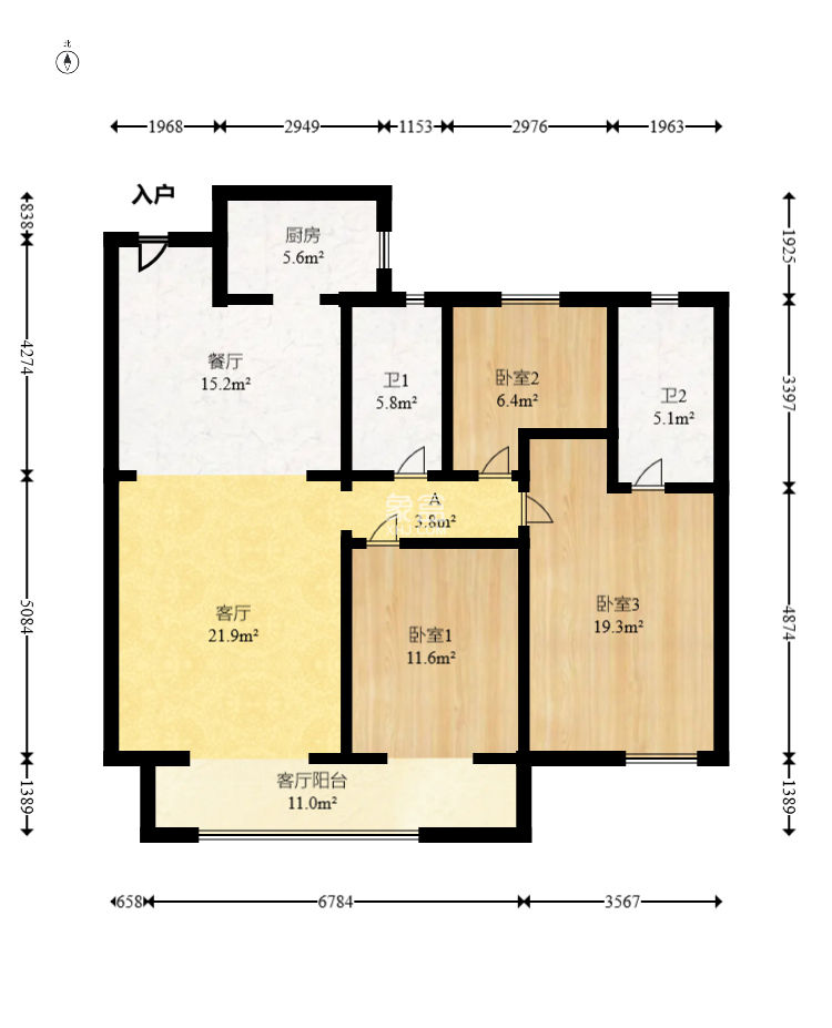 中建钰和城  3室2厅2卫    145.0万