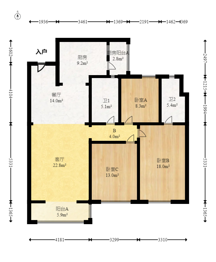 绿地长沙城际空间站(绿地新里佳苑)  3室2厅2卫    144.0万 绿地长沙城际空间站(绿地新里佳苑)  3室2厅2卫    144.0万户型图