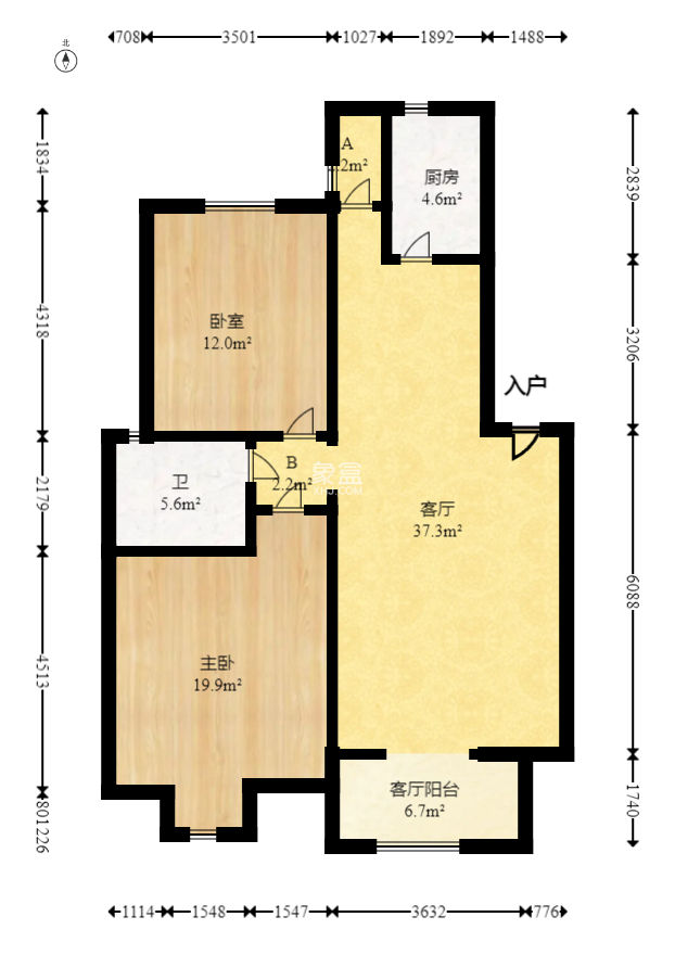 山水人家一二期  2室2厅1卫   48.80万