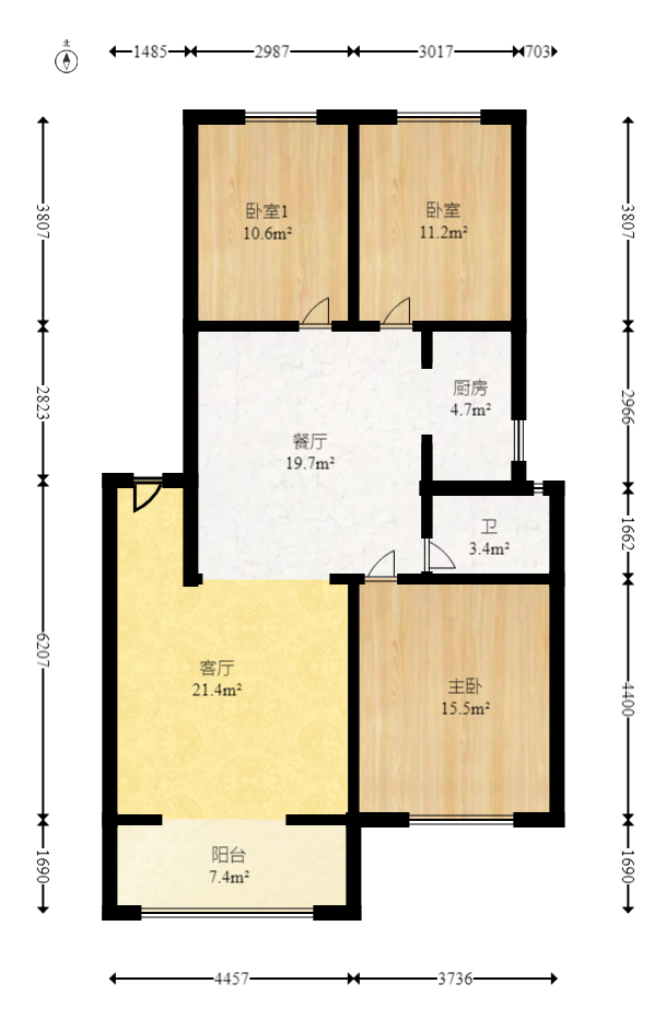 湘瑞家园  4室2厅2卫   50.00万室内图1