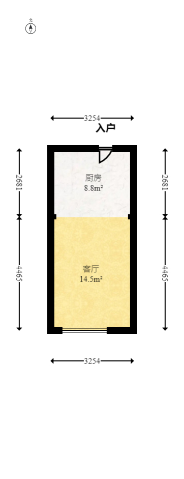 碧桂园翘楚棠  1室1厅1卫   18.80万室内图1