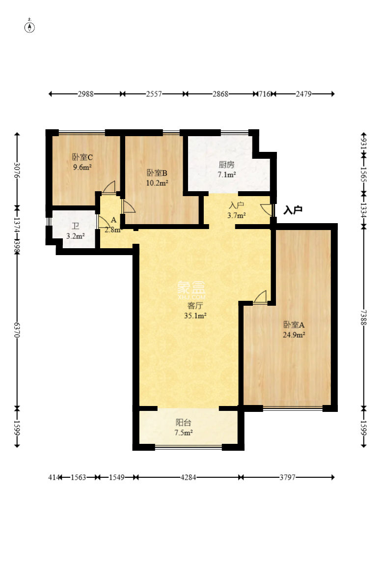 梅溪正荣府  4室2厅2卫    165.0万