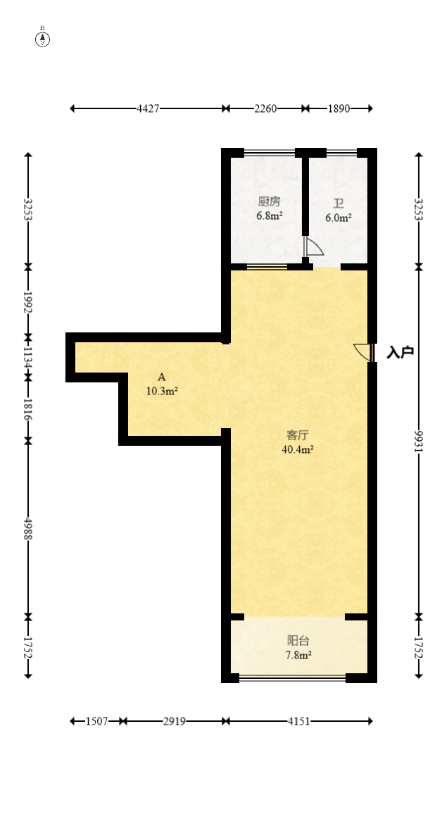 麓谷沐春园  9室3厅1卫   98.00万室内图1