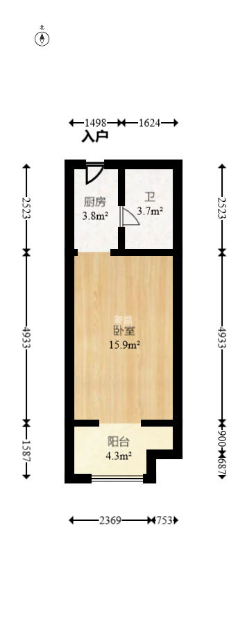 芒果天地(芒果雅苑)  1室1厅1卫   26.00万