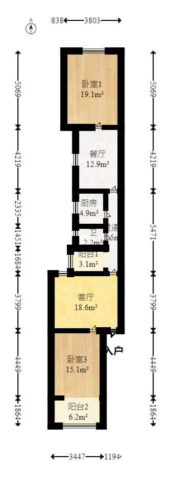 物資局宿舍（金盆路） 2室2廳1衛 36.00萬