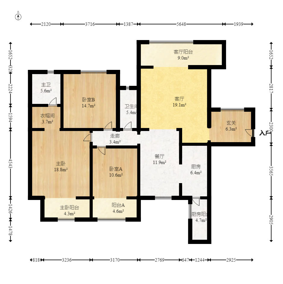 中建芙蓉嘉苑  3室2厅2卫   140.00万室内图1