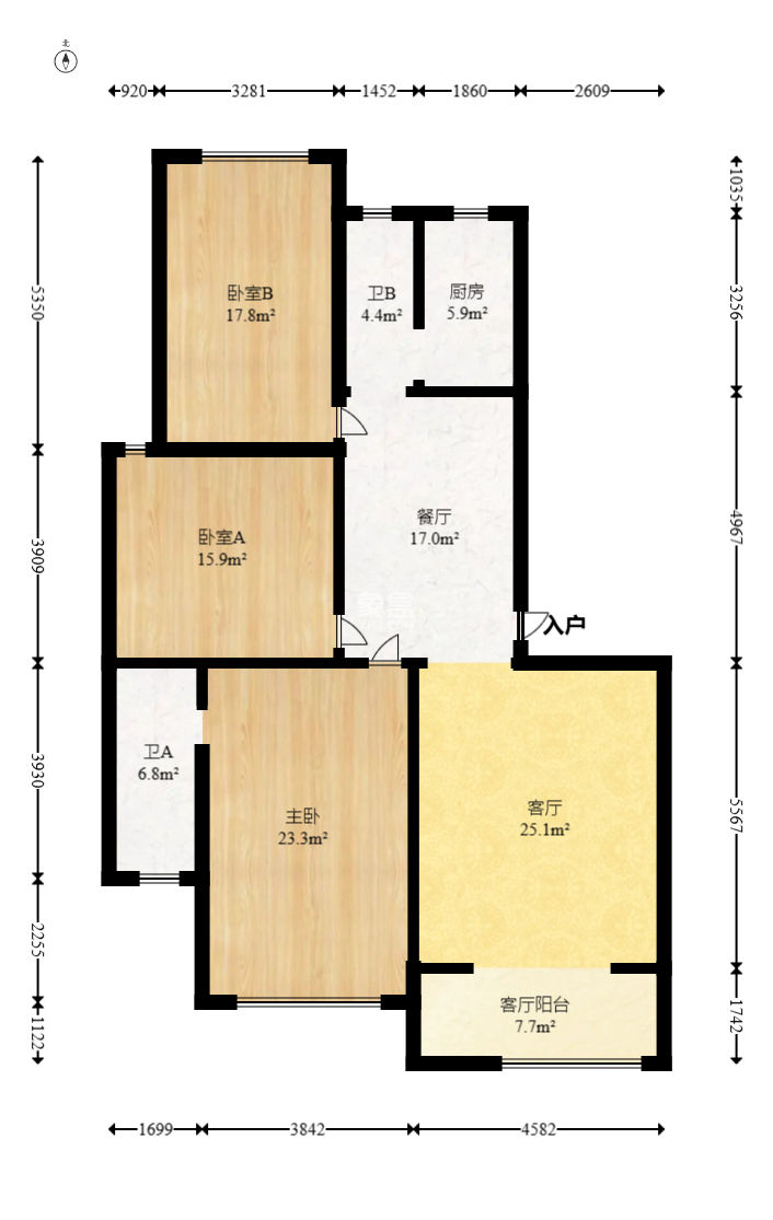 金色山庄  3室2厅2卫   150.00万
