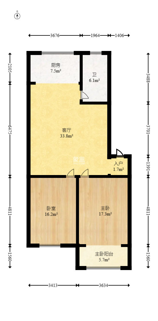 湘绣城  2室2厅1卫   45.00万