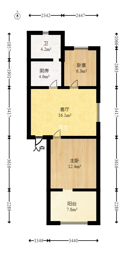 省建苑小区  2室1厅1卫   55.00万