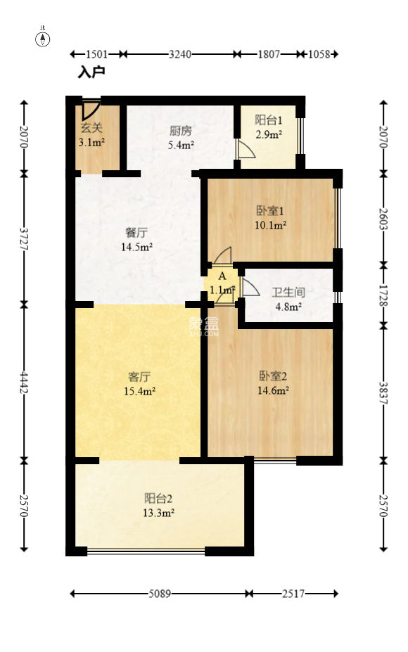 时代倾城五期  2室2厅1卫    76.0万