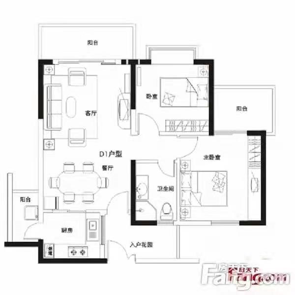 天泽湖畔  2室1厅1卫   245.00万