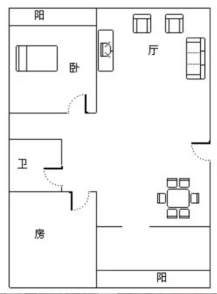 华豫苑海韵苑  2室2厅1卫   280.00万客厅