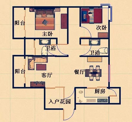 鲁能三亚湾  2室2厅2卫   300.00万客厅