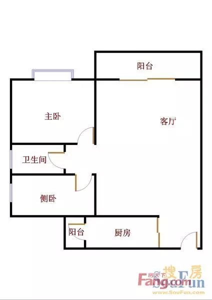 东岸假日  2室1厅1卫   200.00万客厅