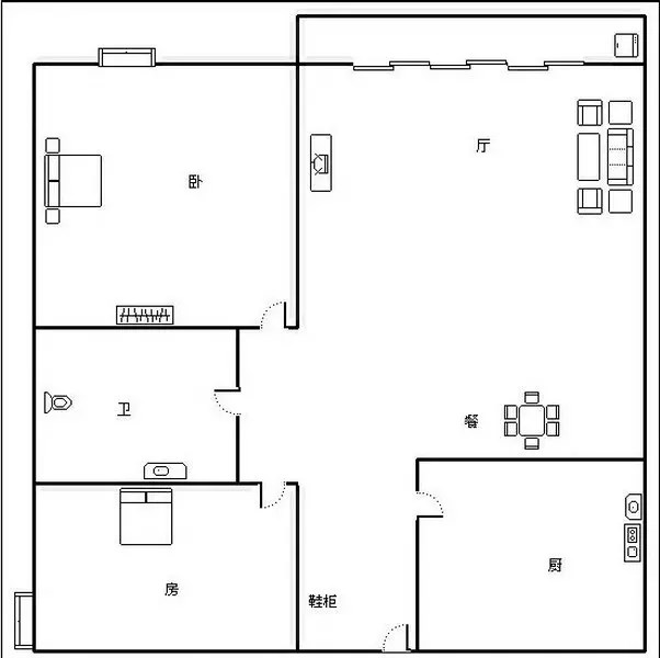 海岸龙庭  2室1厅1卫   3000.00元/月室内图