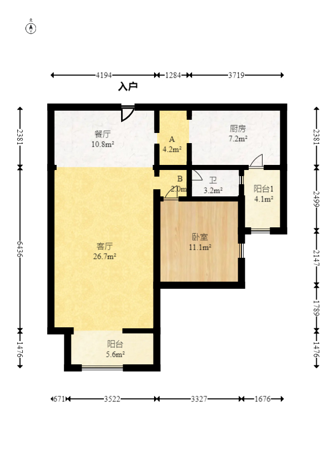 三一街区  2室2厅2卫    57.9万 三一街区  2室2厅2卫    57.9万户型图