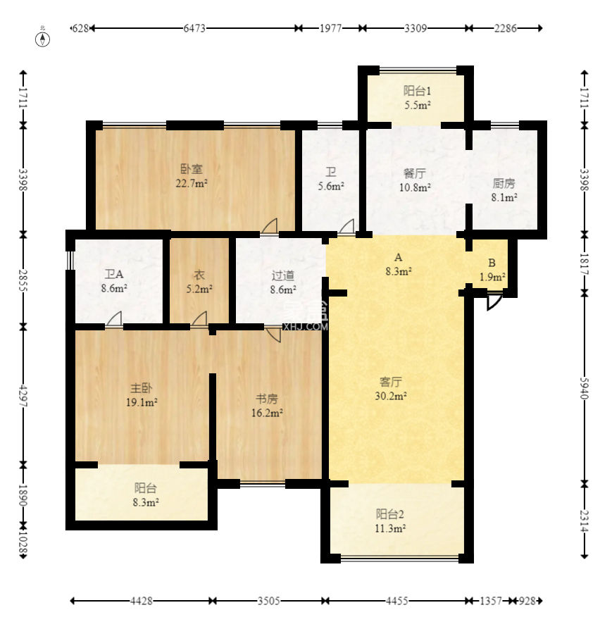锦园小区（省移动公司宿舍）  4室2厅2卫   330.00万