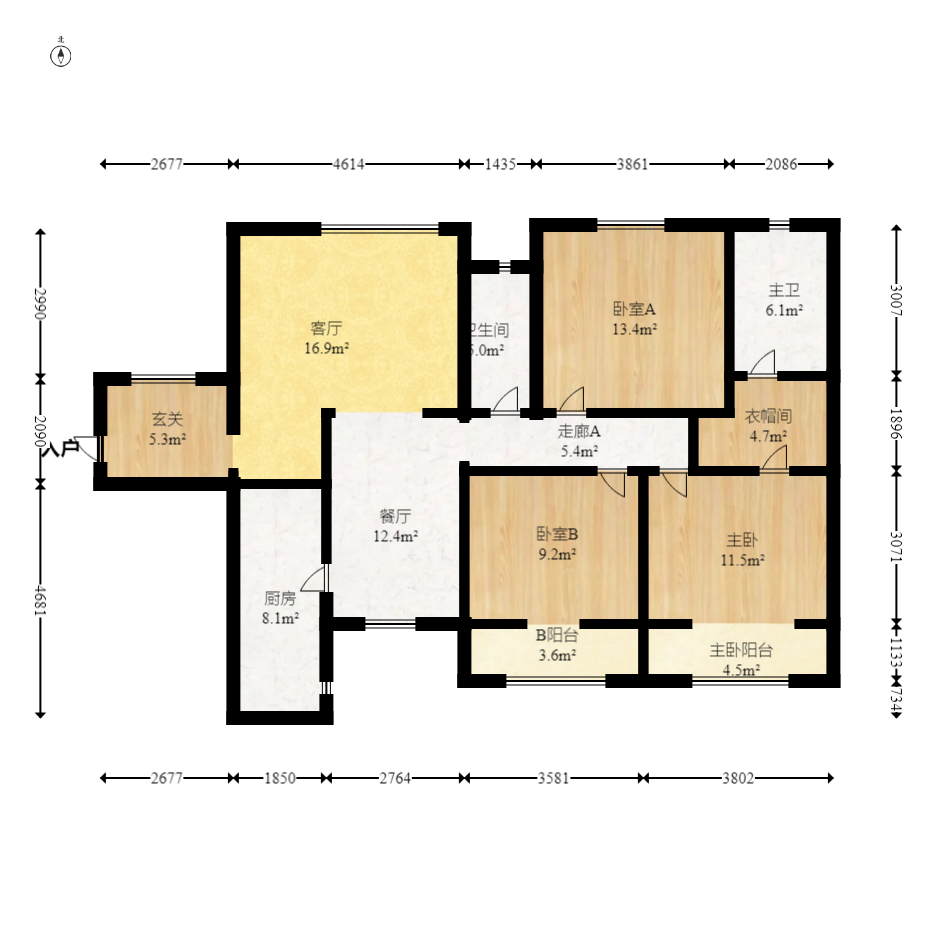 中建芙蓉嘉苑  3室2厅2卫   127.80万室内图1
