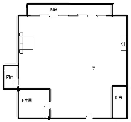 海岸名都  1室1厅1卫   150.00万客厅