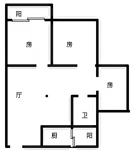 弘天水云间小区  3室1厅1卫   220.00万客厅