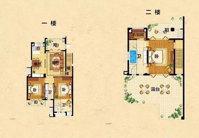 凤凰水城南岸美林叠拼  3室2厅2卫   530.00万