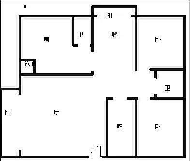 凤凰水城  3室2厅2卫   338.00万客厅