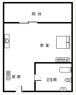 华庭天下  1室1厅1卫   2000.00元/月