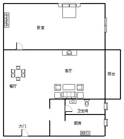 金陵海景花园  1室1厅1卫   240.00万客厅