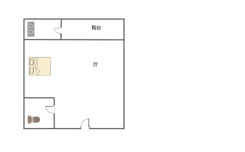 圣煜花园  1室1厅1卫   105.00万