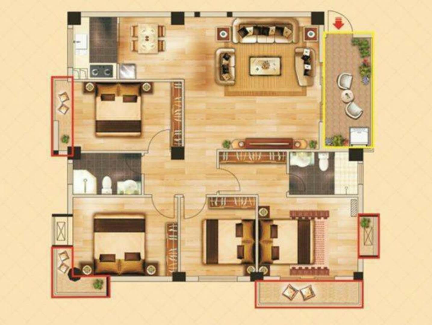 湖光山舍  5室5厅5卫   1050.00万